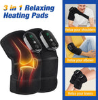 Knee Massager for Circulation, Knee Heating Pad for Arthritis with Massage, Heated Knee Massager with Heat and Vibration