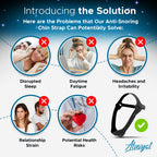 Anti Snoring Chin Strap for Men and Women CPAP Users - Airflow Jaw Strap - Effective Snore Solution for Excessive Snoring