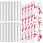 Copkim 38 Pcs Tampon Flask Set Included Tube Flasks Containers for Women Tampon Reusable Wrappers Funnels for Cruise Event(Sport
