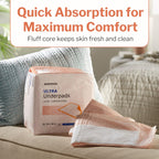 McKesson Underpads Disposable Bed Pads 30 x 36 [200 Count], Heavy Absorbency, Ultra Incontinence Chux Pads for Adults, Elderly,