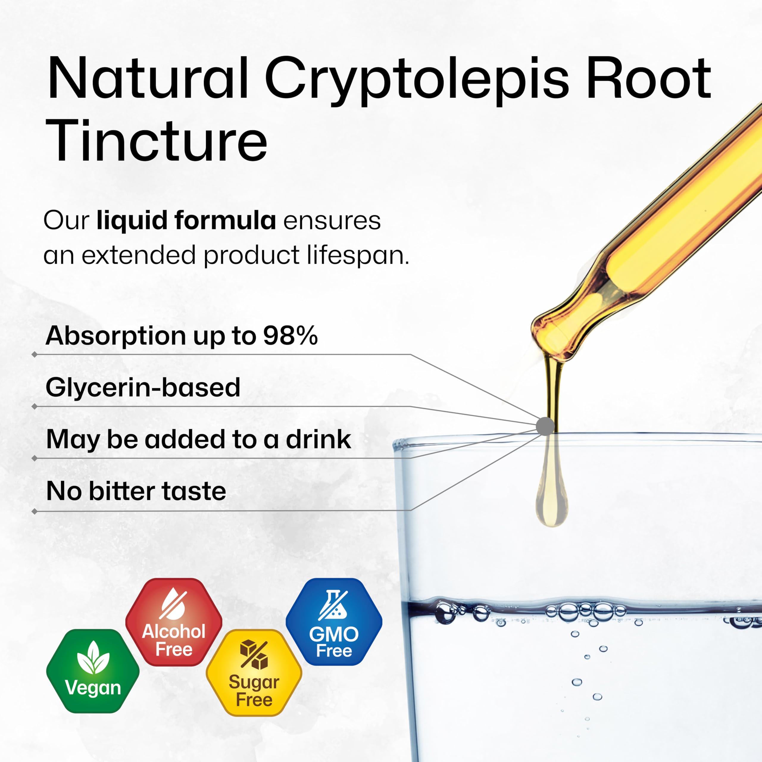BIO KRAUTER Cryptolepis Sanguinolenta Extract - Vegan Cryptolepis Tincture for Immune Support - Alcohol & Sugar Free - 2 Fl.Oz.
