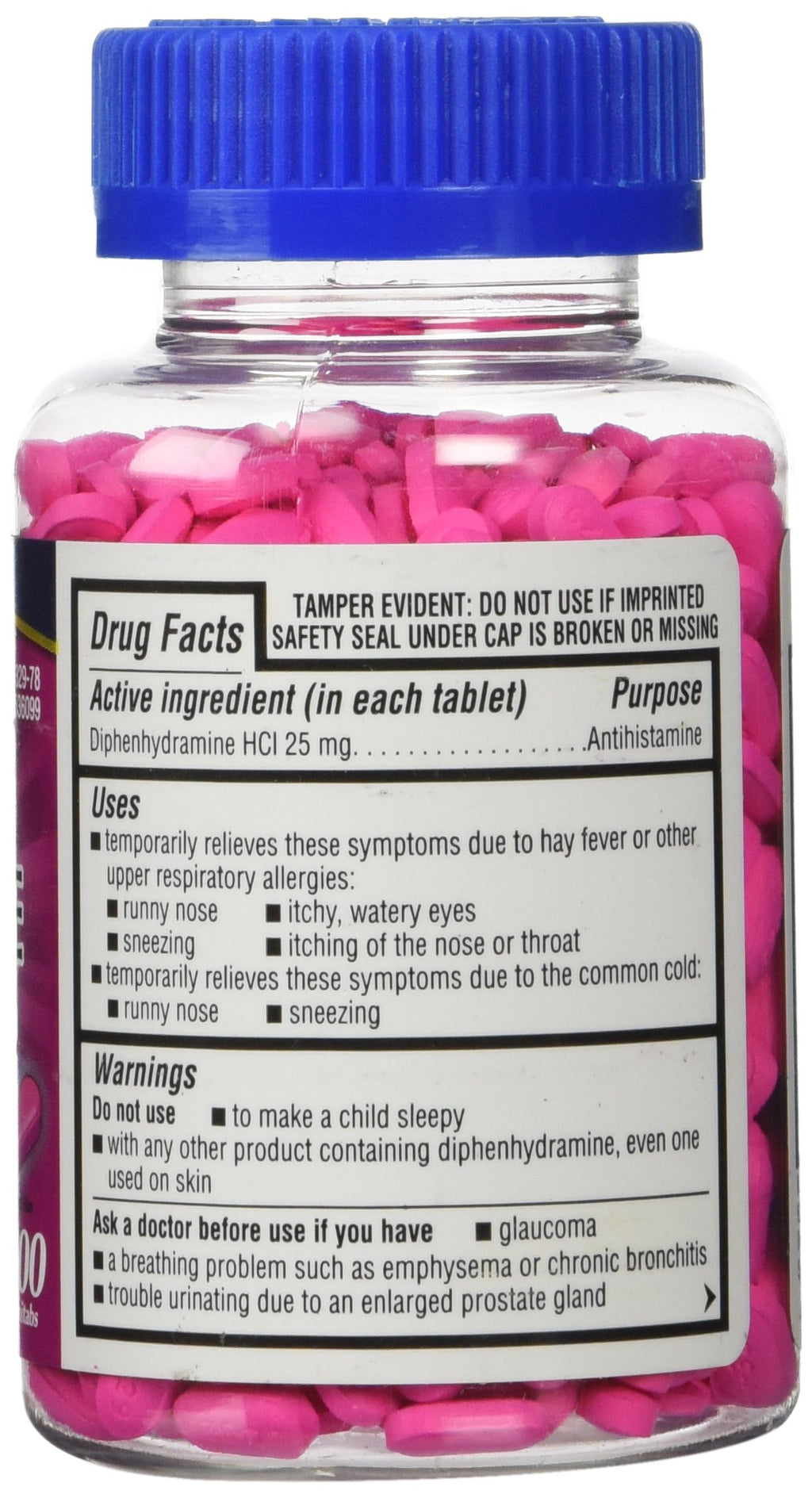 Kirkland Signature Allergy Medicine Diphenhydramine HCI 25 Mg, 600 Minitabs
