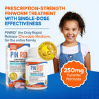 PinRid Pyrantel Pamoate Dewormer for Humans - 250mg, Pinworm Medicine for Adults & Kids, Fast Acting Human Dewormer Treatment fo