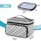 LUXJA Medicine Bag with 2 Detachable Clear Pouches, Pill Bottle Organizer with Detachable Dividers (Suitable for Home or Travel