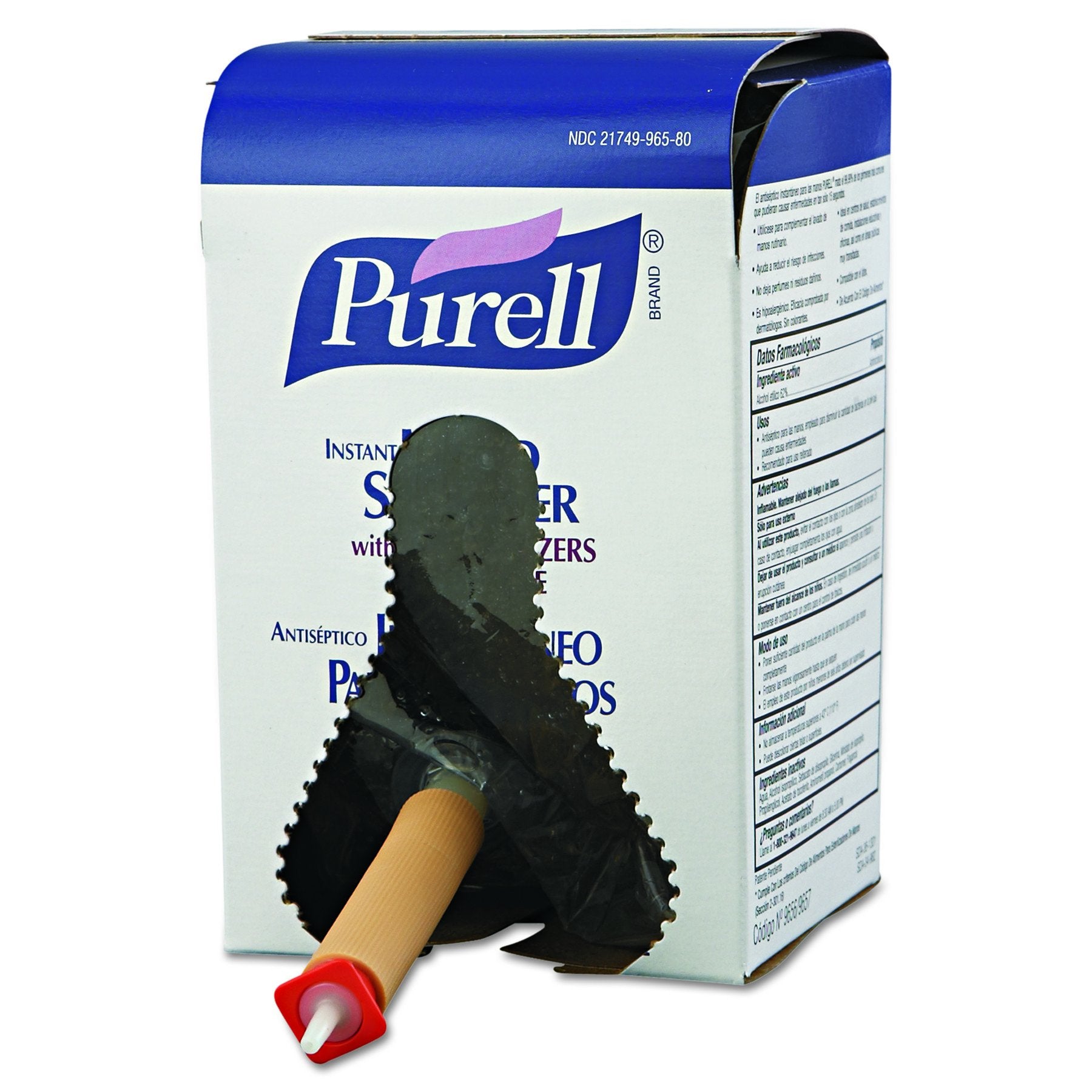 PURELL Advanced Hand Sanitizer Gel, 800 mL Hand Sanitizer Gel Refill for GOJO 800 Series Bag-in-Box Push-Style Dispenser (Pack o