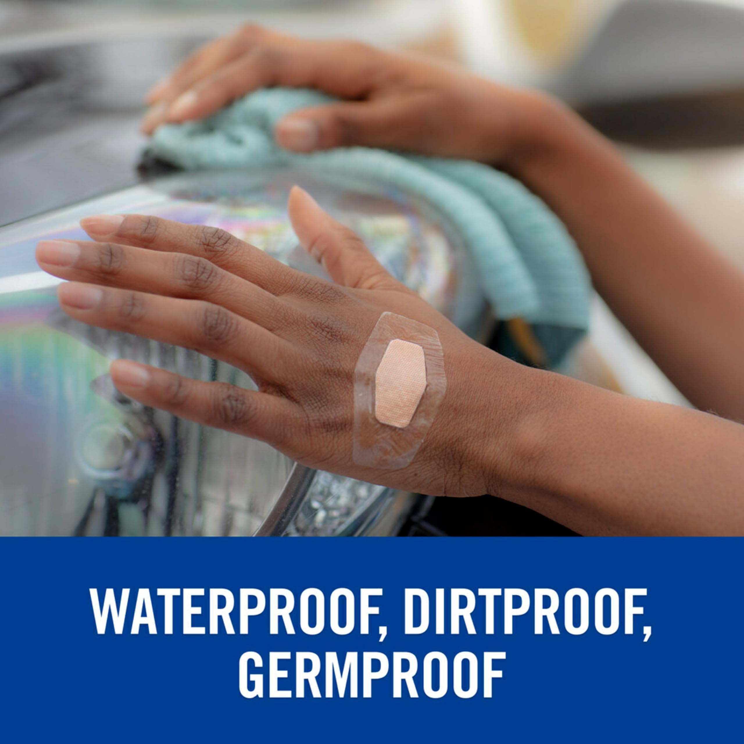 Nexcare Waterproof Bandages, Stays on in the Pool, Holds for 12 Hours, Clear Bandages for Fingers and Elbows - 100 Pack Waterpro