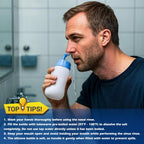 MAOEVER Neti Pot Sinus Rinse Squeeze Bottle Silicone Nose Wash Cleaner Pressure Rinse Nasal Irrigation for Adult & Kid 300 ML wi