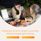 Lumie Mini Lamp - Portable Light Therapy - 10,000 Lux at 4.7 Inches - for Energy & Alertness Support - 9.5 x 6.3 Inches - Perfec