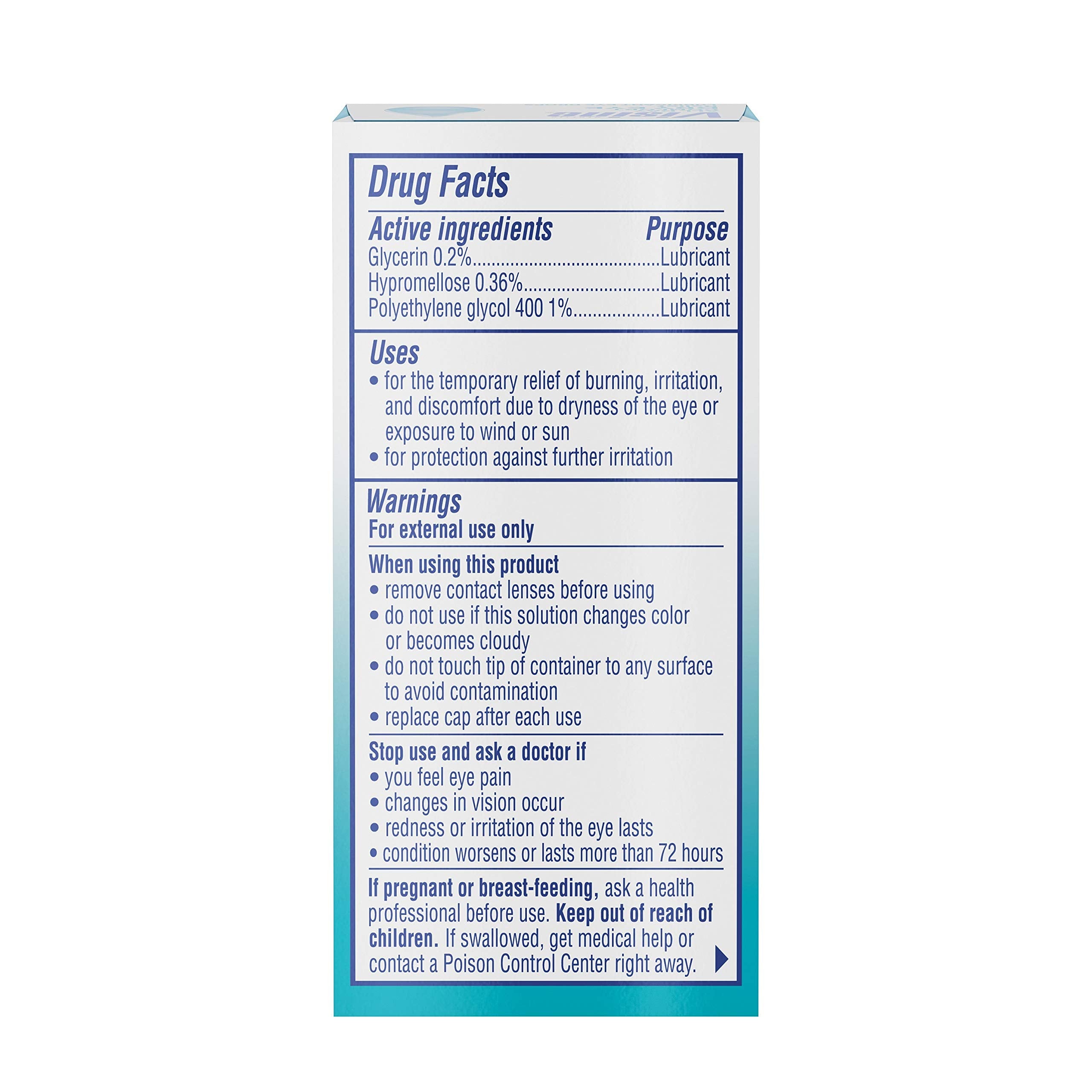 Visine All Day Comfort Dry Eye Relief Eye Drops for Up to 10 Hrs of Comfort, 0.5 fl. oz