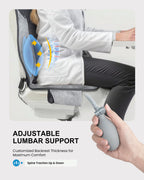 COMFIER Back Massager with Heat, Massage Seat Cushion for Chair with 10 Vibration Motors, Adjustable Lumbar Support,Chair Massag