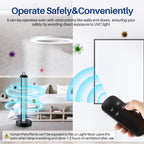 Qualirey 100W UV Light Sanitizer with Ozone Purifier for Room, UV Lamp with 3 Gear Timer Remote Control, Home Disinfection Devic