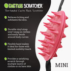 Cactus Scratcher Mini Back Scratcher for Itching Relief, 2-Sides with Aggressive & Soft Spikes, Long Handheld Scratchers for Men