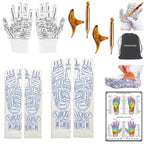 Reflexology Socks With Tools and Gloves, Massage Socks With Trigger Point, Foot Massager, Suitable for Men and Women, Value-Pack