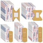 Nuanchu 100 Pieces Flexible Fabric Adhesive Bandages Assorted Bulk Fingertip Breathable Elastic Knuckle Bandages Prevent Infecti
