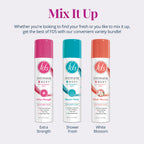 FDS Intimate Deodorant Feminine Spray for All Day Freshness & Odor Protection, Variety Pack Shower Fresh + White Blossom, pH-bal