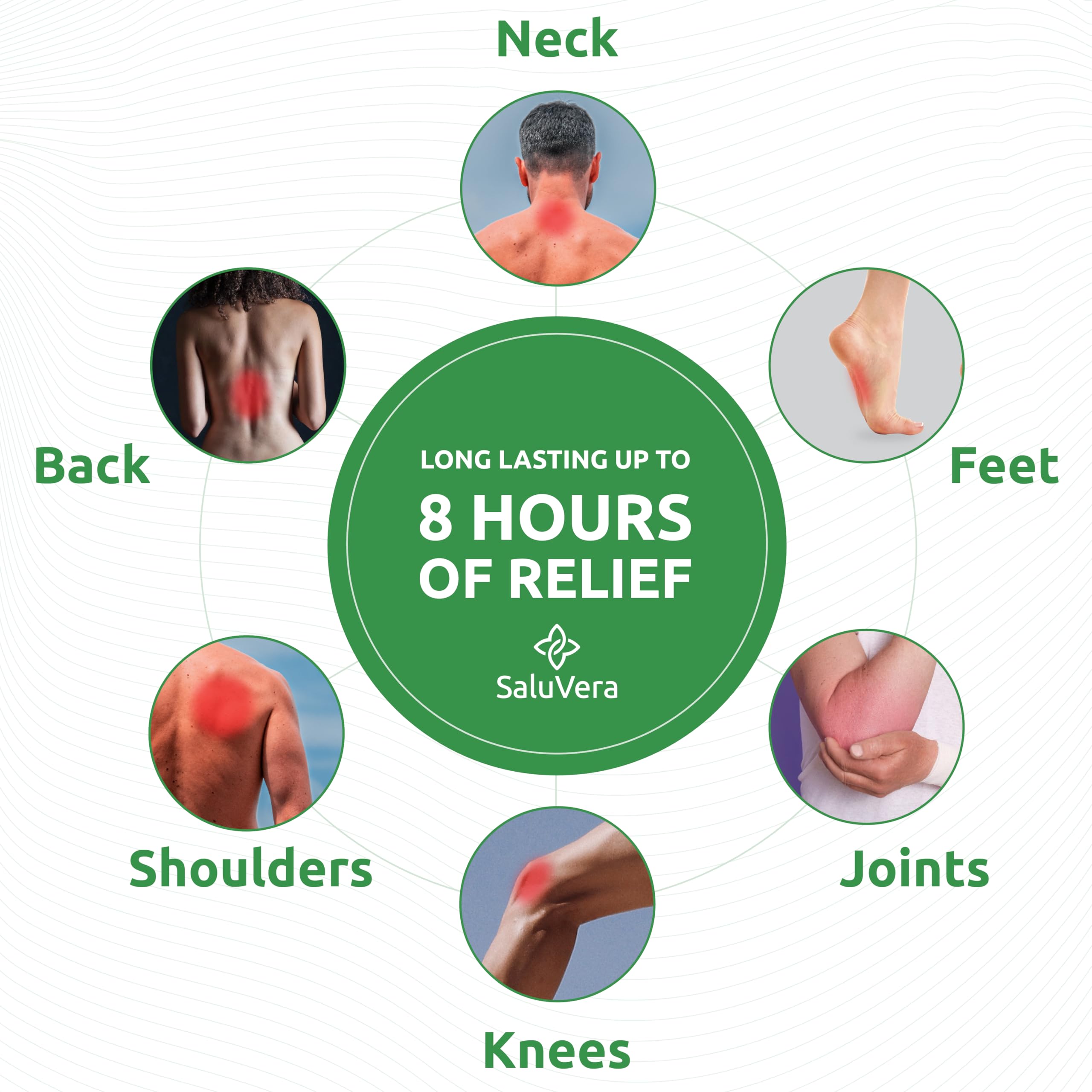 SaluVera Warming Herbal Plaster Patches | Knee Patches | Heat Patches for Women & Men (48 Count)