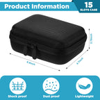 Teenyyou 15 Slots Diabetic Insulin Peptide Fridge Carrying Case Vial Holder Storage Protector Bag Fits Standard 10ml Vials, Insu