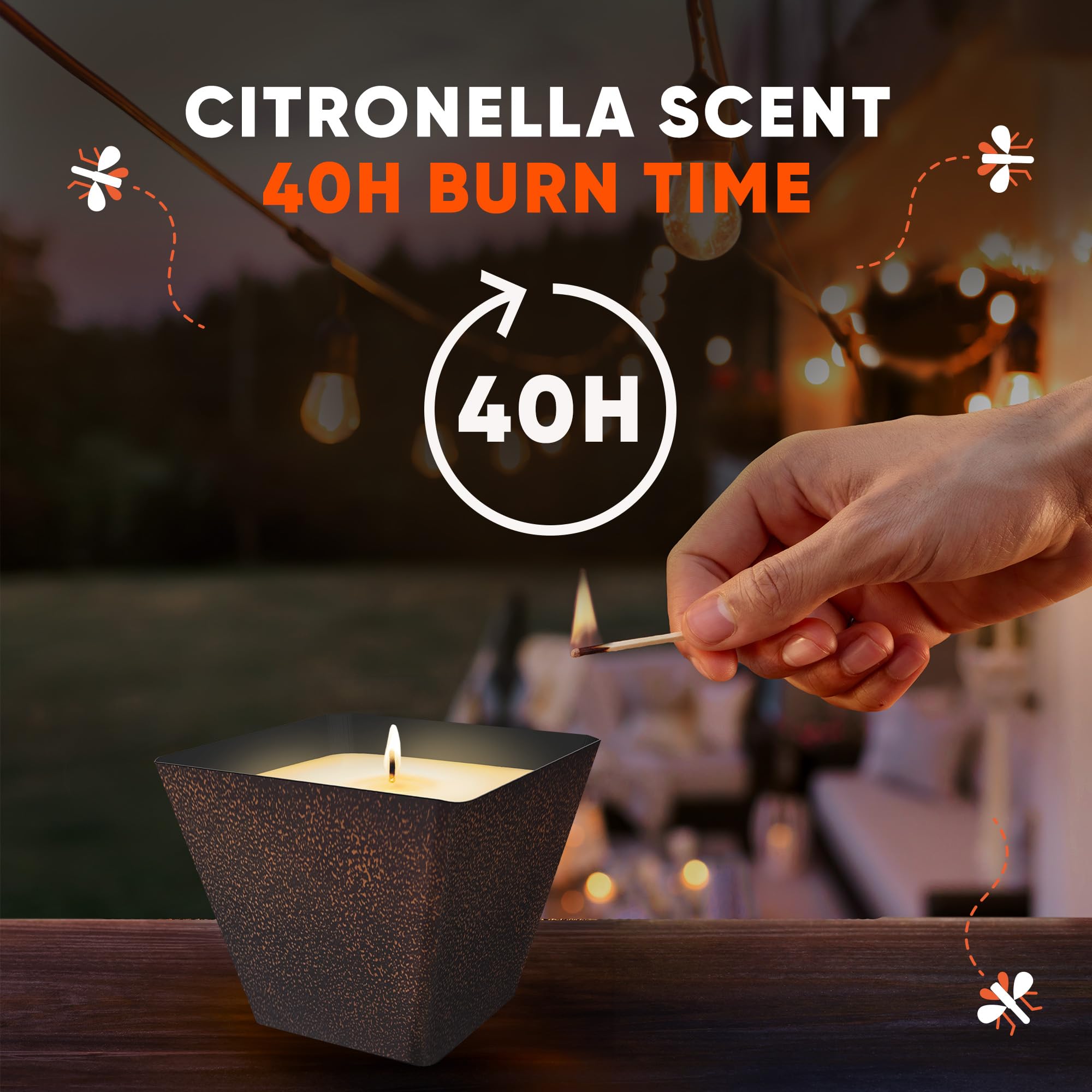 OFF! Scented Citronella Candle, 18 oz, 1 CT, Backyard Outdoor Candle, Burn Time up to 40 Hours, Provides Ambiance and a Gentle G