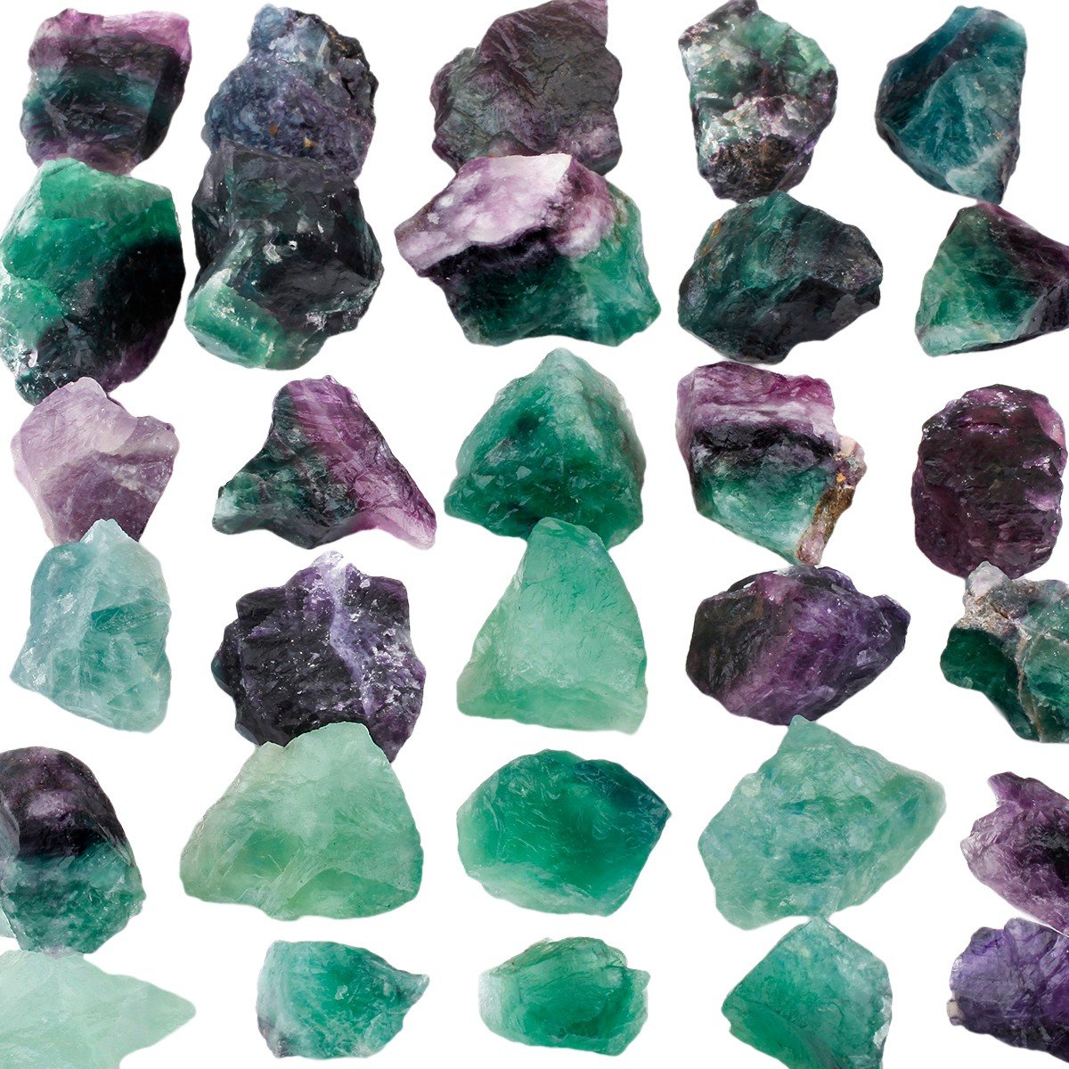 Rockcloud 1 lb Natural Crystals Raw Rough Stones for Cabbing,Tumbling,Cutting,Lapidary,Polishing,Reiki Crytsal Healing,Fluorite