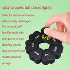 Large Weekly Pill Organizer,7 Day Cute Heart Pill Organizer,Weekly Container for Fish Oil/Medicine/Supplements (Blue1)