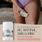 Zone Naturals 2 Pack Chub Rub Stick - All Natural Anti Chafing Stick - Friction Defense Stick - Anti Chafe Stick Reduces Rubbing