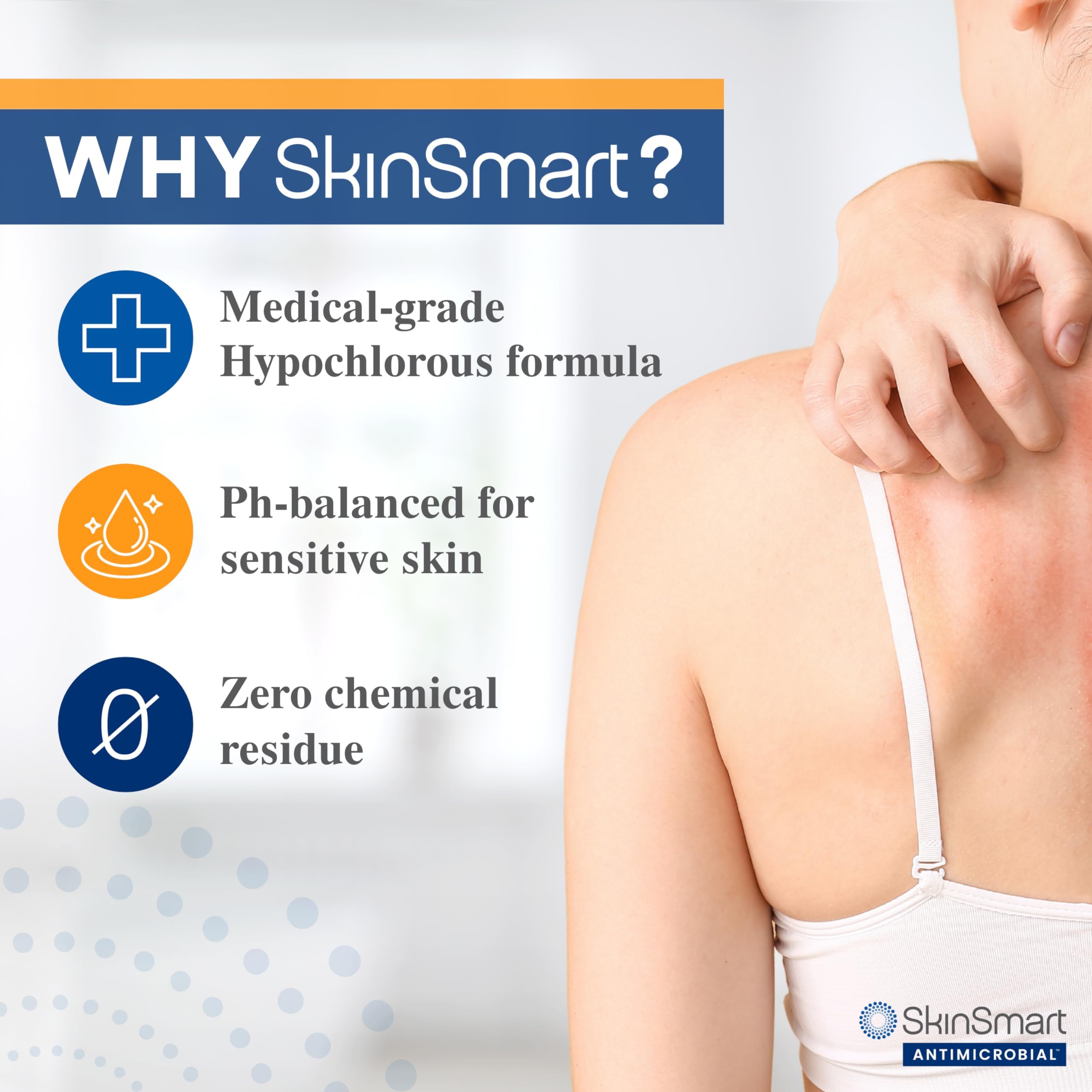 SkinSmart Eczema Therapy, Hypochlorous Antimicrobial Safely Removes Bacteria, so Your Skin Can Heal, Travel Size 2 Ounce Spray (