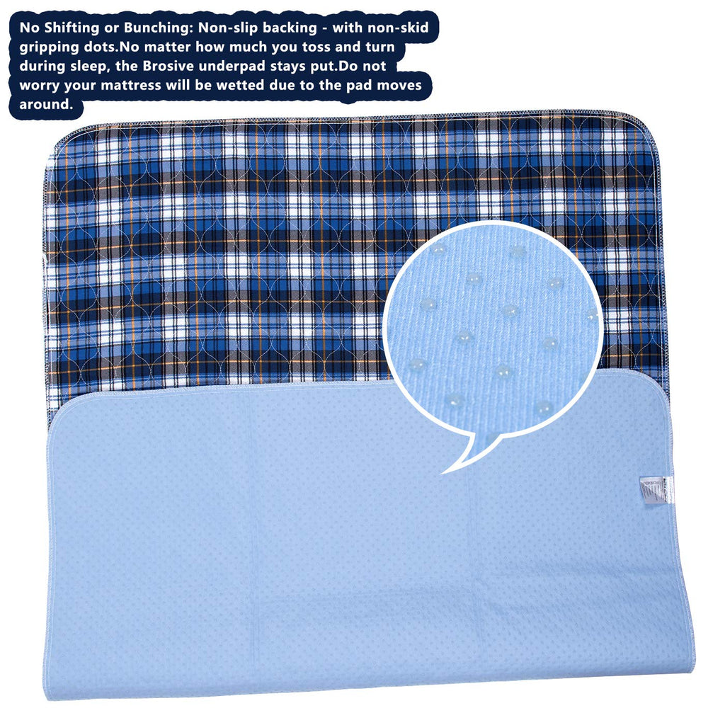 Non-Slip Bed Pads for Incontinence Washable (36 x 34|2 Pack),Waterproof Bed Pads,Adult Washable Incontinence Bed Pads for Adults