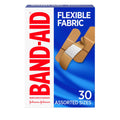 Band-Aid Brand Flexible Fabric Adhesive Bandages for Wound Care & First Aid, Assorted Sizes, 30 ct