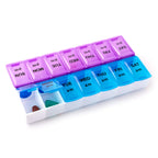 Deke Home - Pill Organizer 2 Times a Day, Weekly Pill Box, 7 Daily Compartments with AM PM Slots, Easy Snap Lids Medication Disp