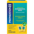 Preparation H Hemorrhoid Flushable Wipes with Witch Hazel for Skin Irritation Relief - 96 Count