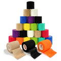 [24Pack 2 x5 Yards] Self Adhesive Bandages Vet Wrap, Wrap Tape Athletic Cohesive Bandage for Sports Injury, Strain, Knee&Wrist, 