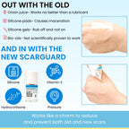 Scarguard - Invisible Brush-On Silicone Sheet with Vitamin E - Scar Removal for Keloids, Burn Scars, Surgery Scars, Stitches, Cu