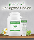 BIOTONE Pure Touch Organics Massage Crme, True Organic Massage, Rich Texture, Silky Glide, Soothing Ingredients, Healing Botanic