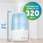 PureGuardian Ultrasonic Cool Mist Humidifier with Aromatherapy Tray, 70-Hour Run Time, 1-Gallon Tank Capacity, 320 Sq. Ft. Cover
