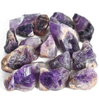 Crocon 1LB Amethyst Rough Bulk Natural Stone Raw Stone Tumbling Cabbing Polishing Mining Chakra Balancing Reiki Healing Good Luc