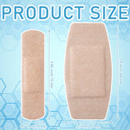 Funtery 100 Pcs Silicone Bandages Assorted Sizes Sensitive Skin, Painless Removal Silicone Bandages for Fragile Sensitive Skin E