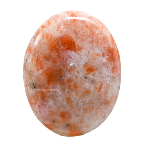 Sunstone Crystals and Healing Stones - Large Palm Stone Crystals Piedra - Crystal for Good Luck, Balanced Positive Energy, Medit