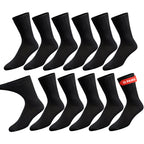 Men's Diabetic Socks - 12 Pack - Black - By Zeke, Size 10-13