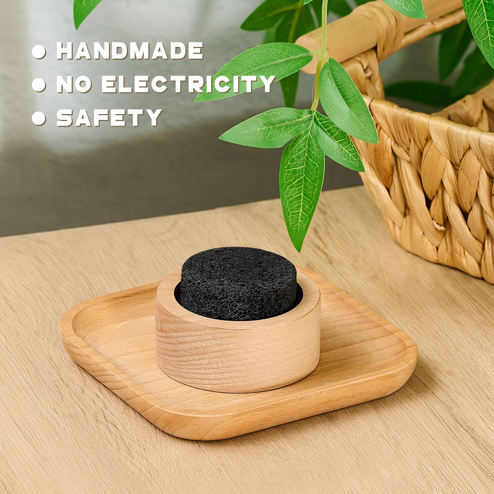 Chunful 2 Pcs Lava Rock Essential Oil Diffuser Lava Stone Passive Diffuser for Sauna Decorating at Home, Office, Bedroom, Bathro