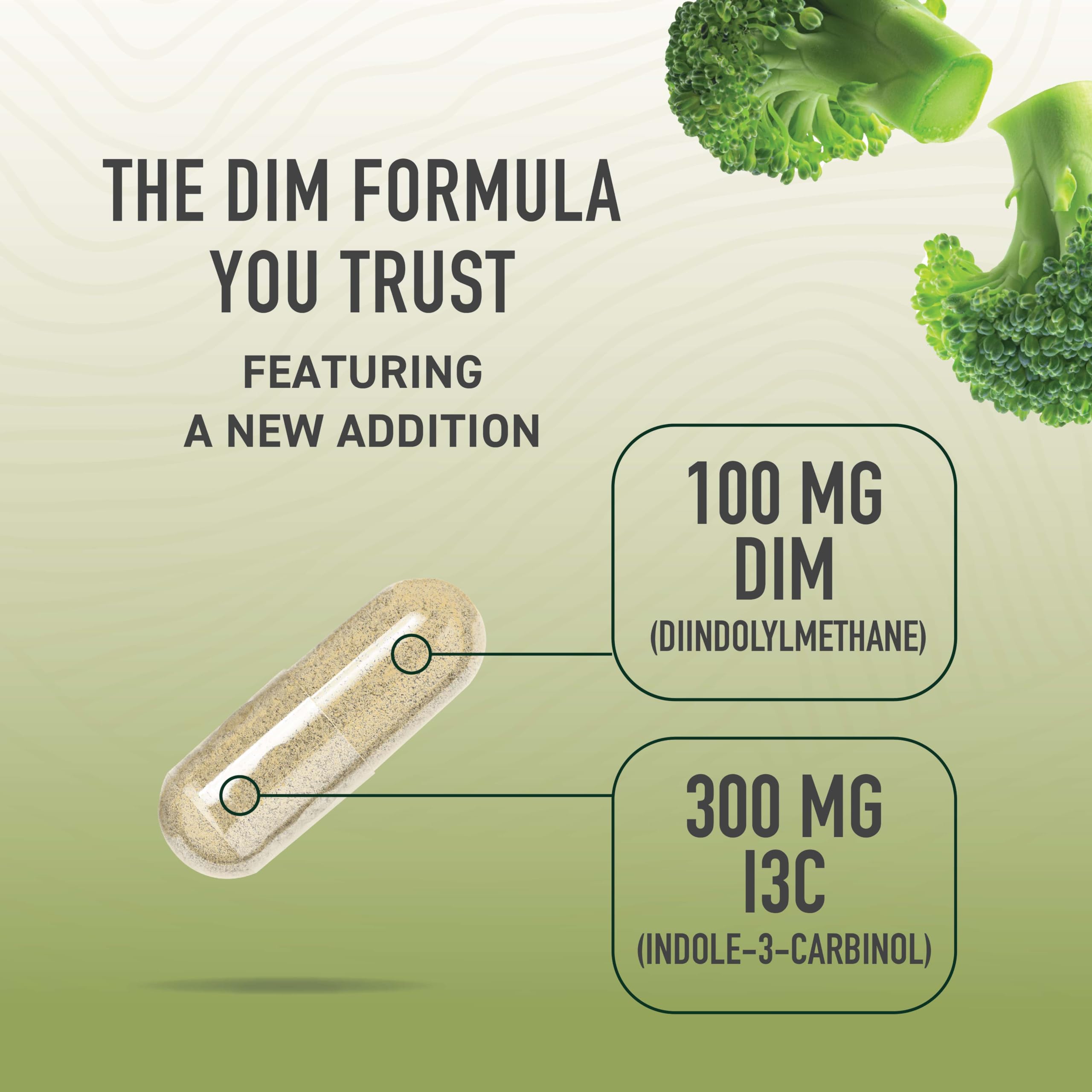 DIM & Indole 3 Carbinol for Hormone Balance for Women & Men | I3C Complex | Estrogen Balance, Menopause Supplements for Womens H