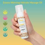 Exsens Pina Colada Warming Massage Oil, All Natural, Paraben-Free Formula for Men, Women, and Couples, Edible and Body Safe, 1.7
