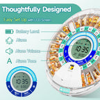 Windtrace Automatic Pill Dispenser for Elderly, Electronic Monthly Pill Organizer with Alarm & Light, 28 Day Smart Lock Medicati