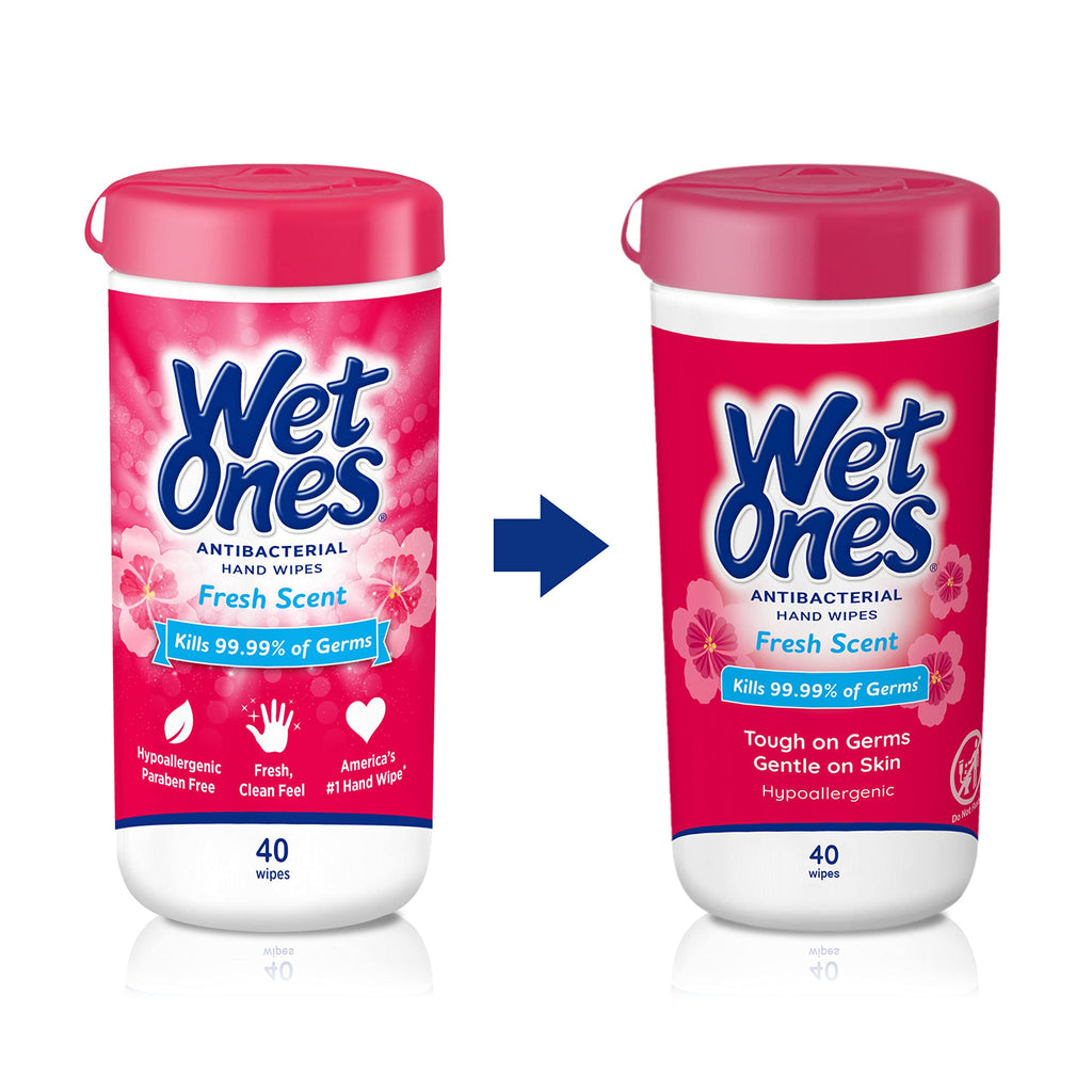 Wet Ones Antibacterial  Hand Wipes,  Fresh Scent Wipes | Antibacterial Wipes, Hand Sanitizer Wipes, Wet Ones Wipes, 40 ct. Canis
