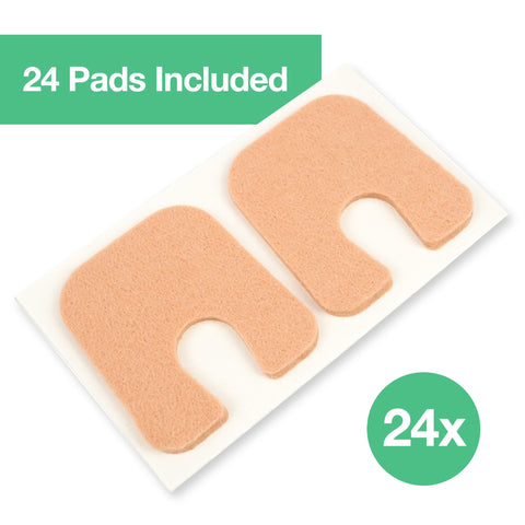 ZenToes U-Shaped Felt Callus Pads | Protect Calluses from Rubbing on Shoes | Reduce Foot and Heel Pain | Pack of 24 | 1/8    Sel