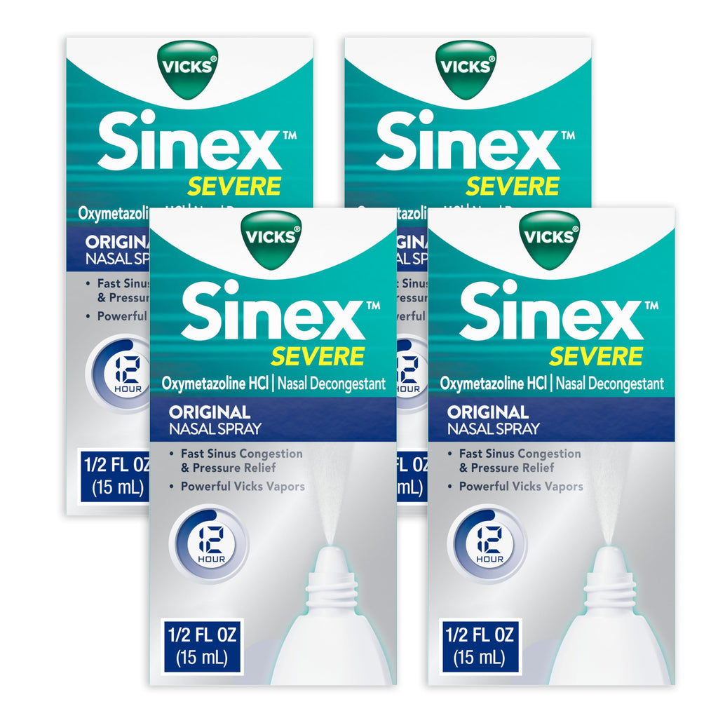 Vicks Sinex SEVERE, Nasal Spray, Original Sinus Decongestant for Fast Relief of Cold & Allergy Congestion, Sinus Pressure Relief
