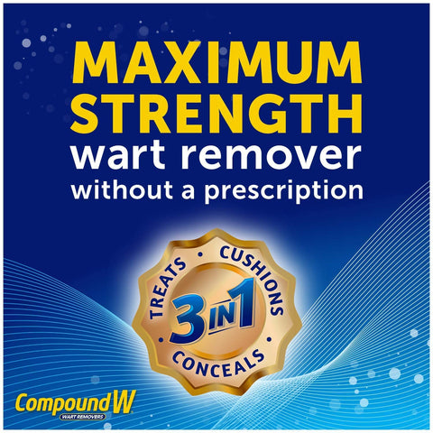 Compound W Maximum Strength One Step Wart Remover Pads | 14 Count | Pack of 3