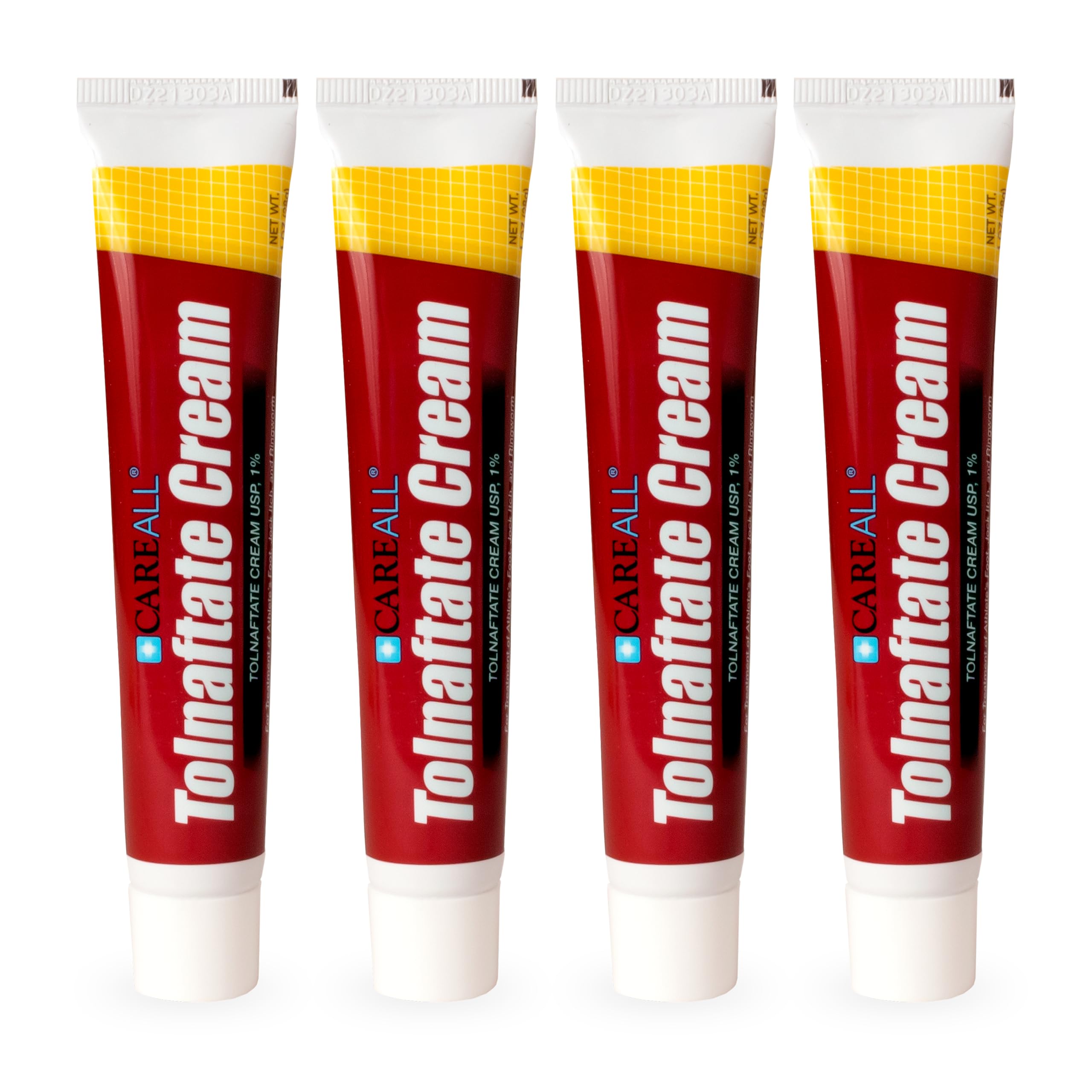 CareAll Tolnaftate Cream USP 1%, 1.0 oz. Tube (4 Pack), Effective Antifungal Treatment and Itch Relief for Athletes Foot, Jock I