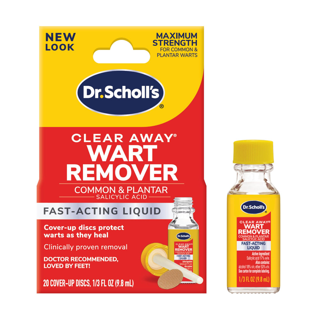 Dr. Scholl's Clear Away Liquid WART Remover // 1/3 fl oz, Clinically Proven, Fast-Acting, Maximum Strength for Common & Plantar 