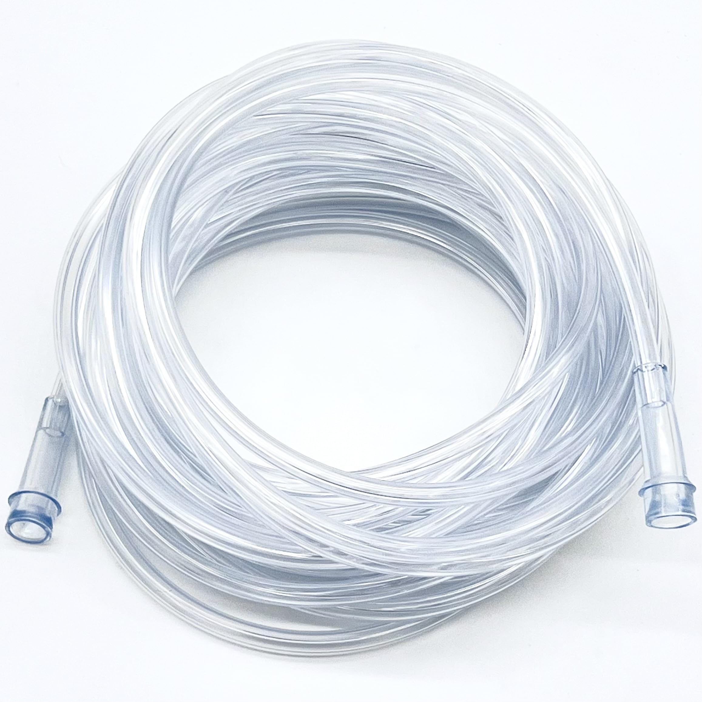 ResOne 5pk 50Ft Clear Oxygen Supply Tubing, Crush Resistant, Standard Connectors