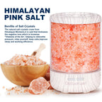 Essential Oil Diffuser, Aromatherapy Diffuser, 100% Natural Himalayan Salt Lamp, Ultrasonic Cool Mist Humidifier 3 in 1 for Smal